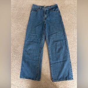 Womens Levi’s High Wasted Straight Leg Dark Wash Jeans Size 28 100% Cotton